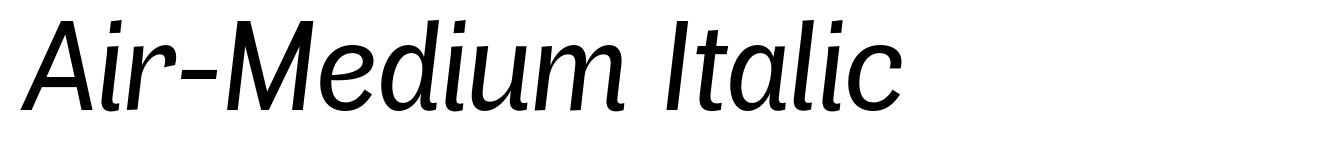 Air-Medium Italic